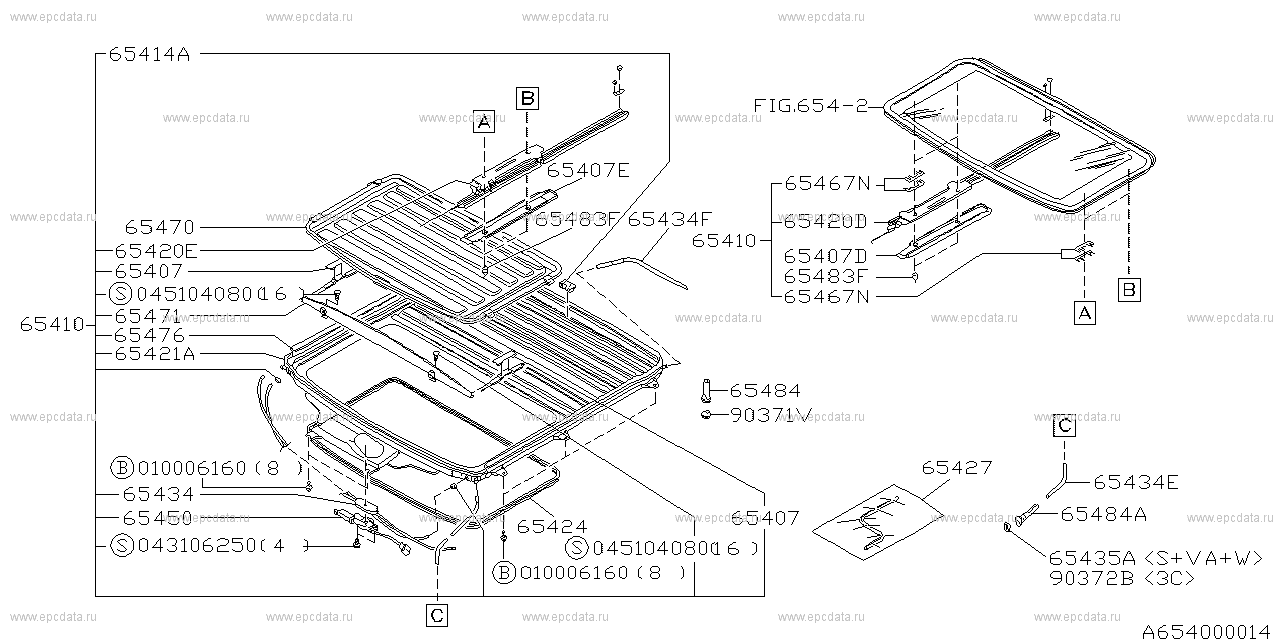 Sun roof for Subaru Leone SXX-XXX, 07.1984 - 10.1992 - Amayama