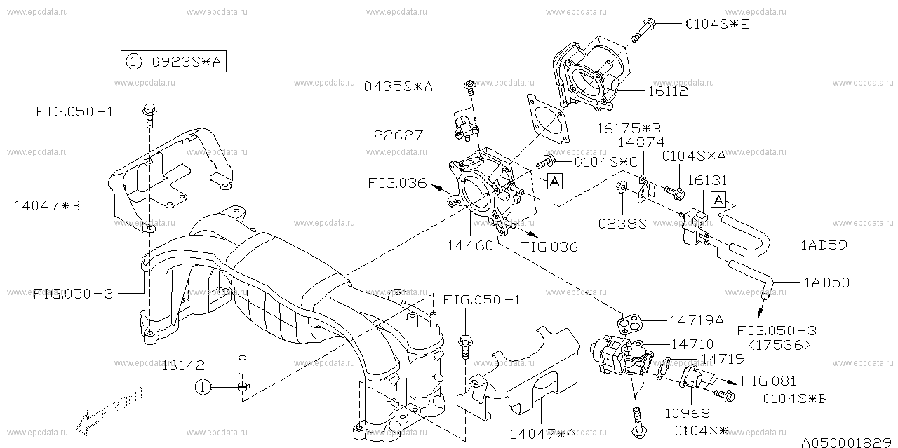 253 (02.2009 - 04.2012) Intake manifold fitting & throttle chamber a-c minor change