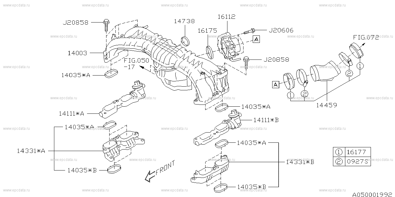 20E (02.2012 - ...) Intake manifold main body & throttle chamber d minor change -