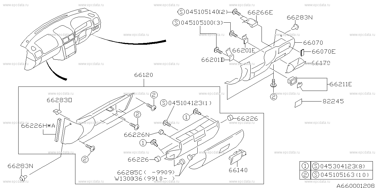 Instrument panel for Subaru Impreza GC8-46J, 09.1996 - 08.1998 - Amayama