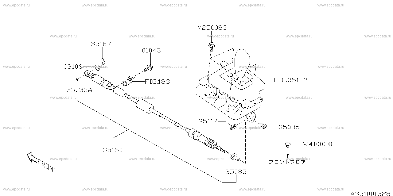 Selector system for Subaru XV GP, 1 generation, restyling 10.2015 - 04. ...