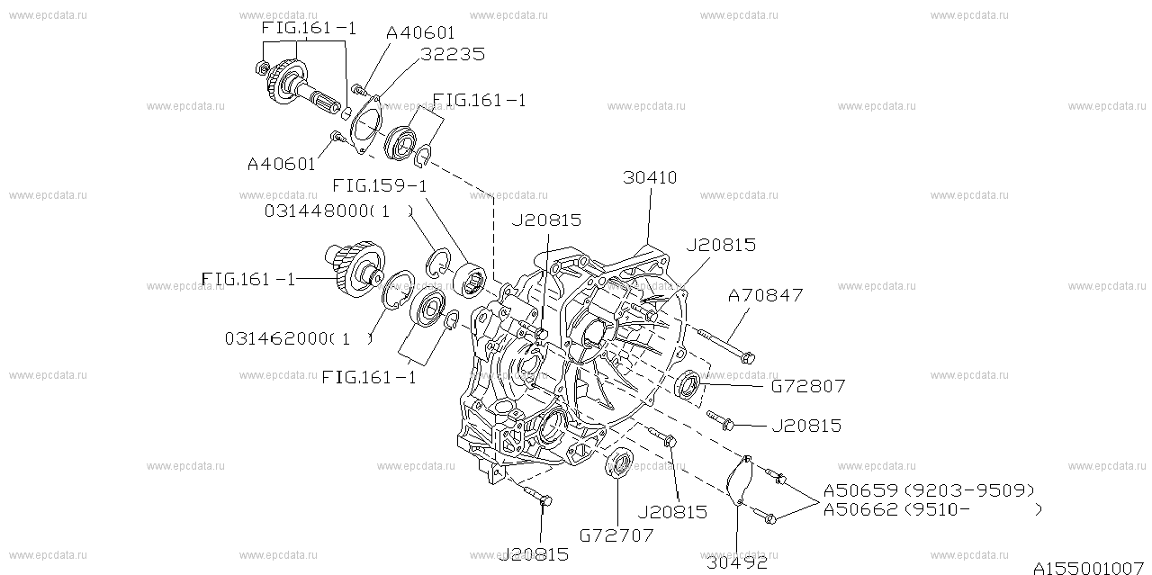 At, clutch housing for Subaru Vivio KK, 1 generation 03.1992 - 09.1998 ...