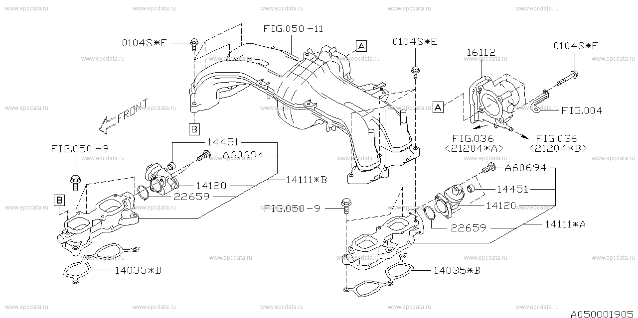 20A (07.2010 - ...) Intake manifold fitting & throttle chamber c minor change -