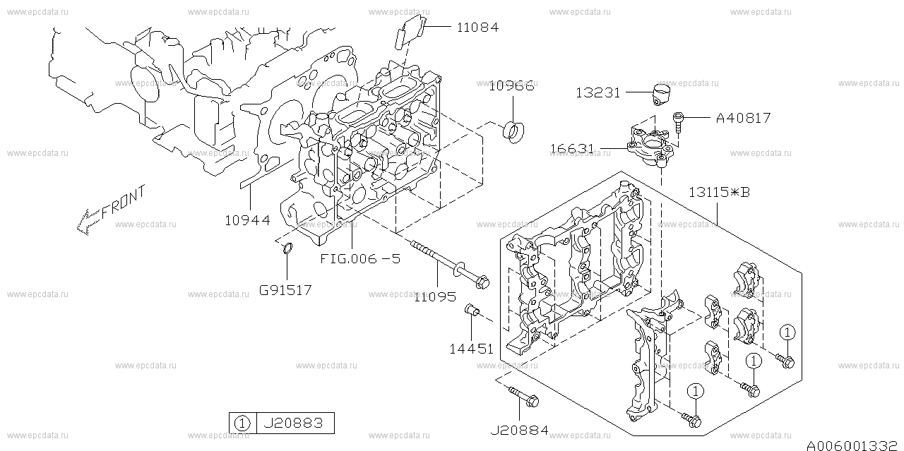 Cylinder Head For Subaru Forester Sj, 4 Generation, Restyling 11.2015 