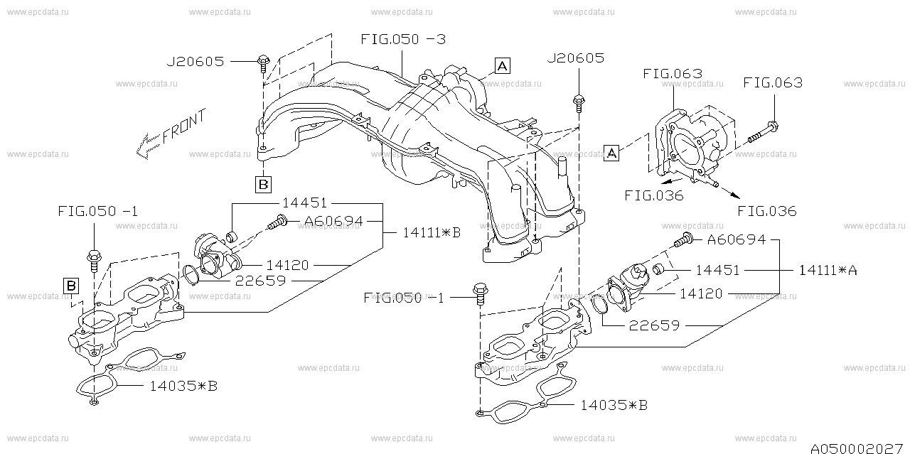 20A (08.2012 - ...) Intake manifold fitting & throttle chamber
